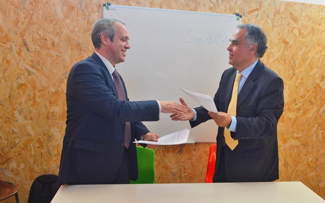 Pedro Saraiva (Representante da ISICOM) e Horácio Pina Prata (Presidente da Associação FabLabs Portugal)